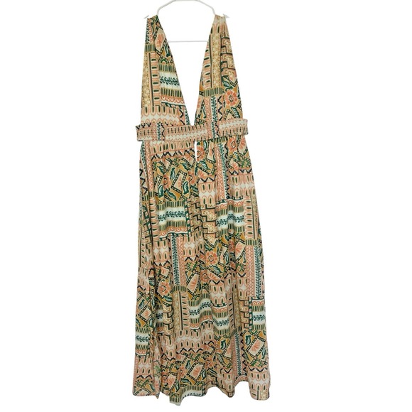 Bila77 Dresses & Skirts - Bila77 Women's Maxi Dress Size L Boho Smocked Festival Coachella Retro Hippie